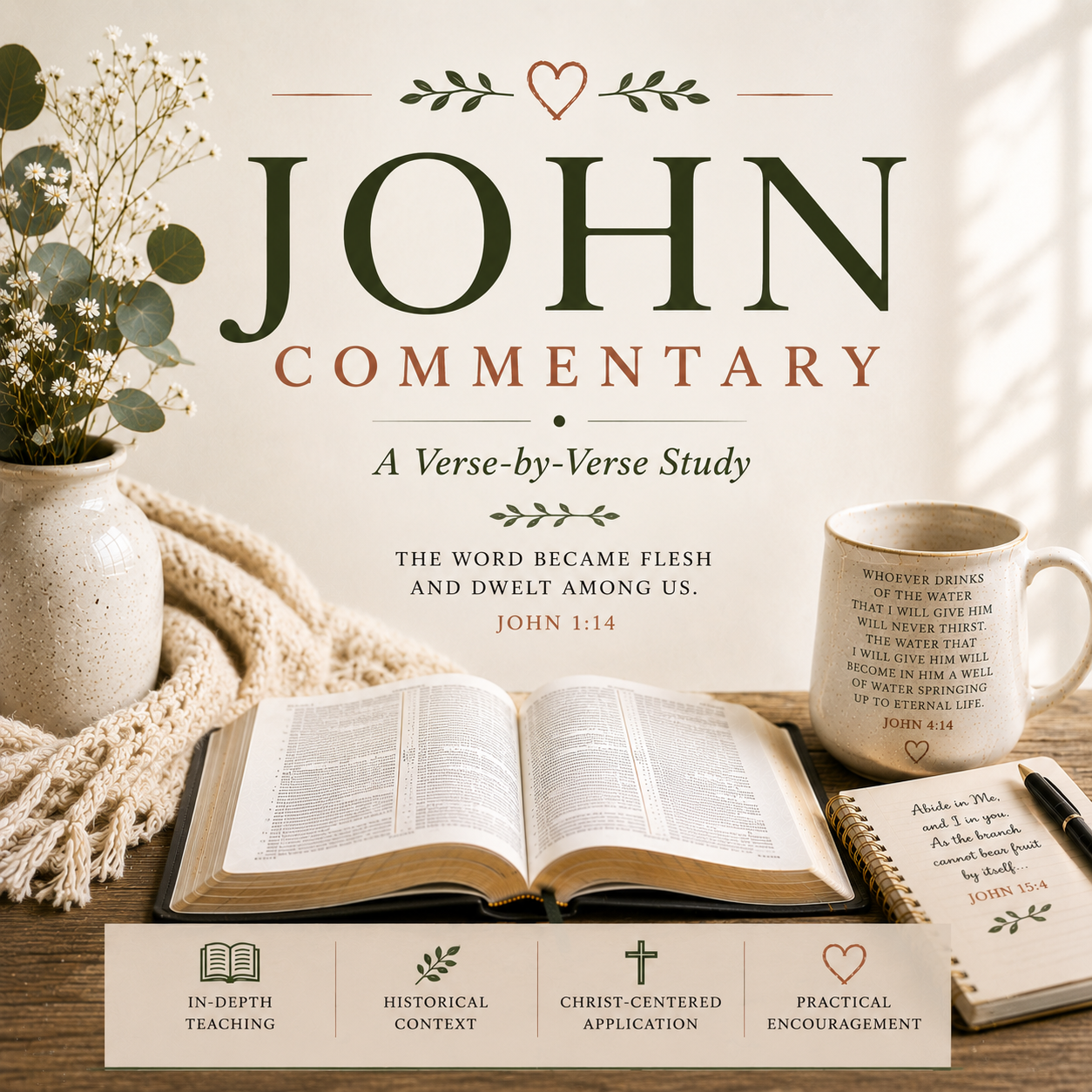 John Bible Commentary PDF | Digital Bible Study | Verse-by-Verse New Testament Study