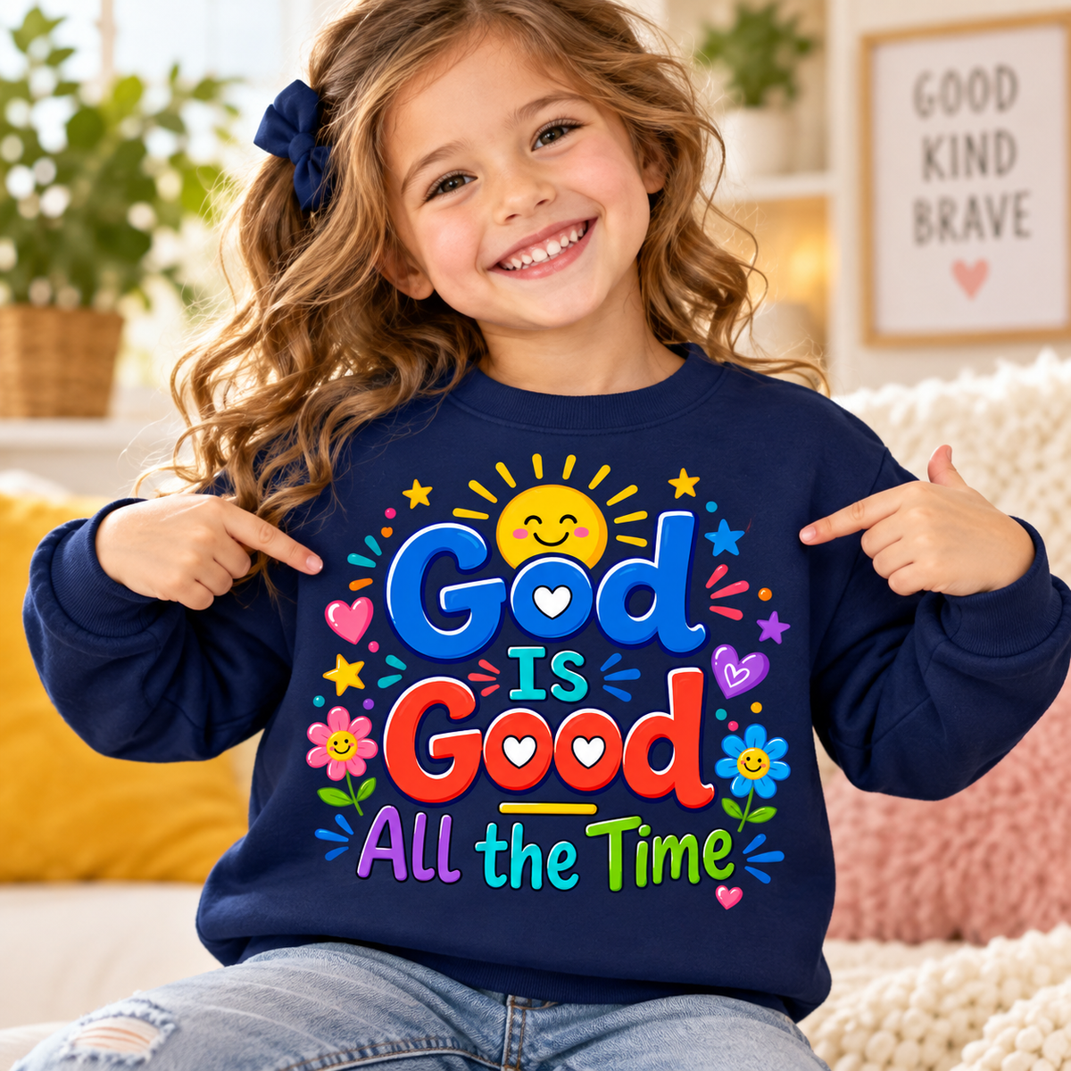 God Is Good All the Time Kids Christian Sweatshirt | Journey Wear