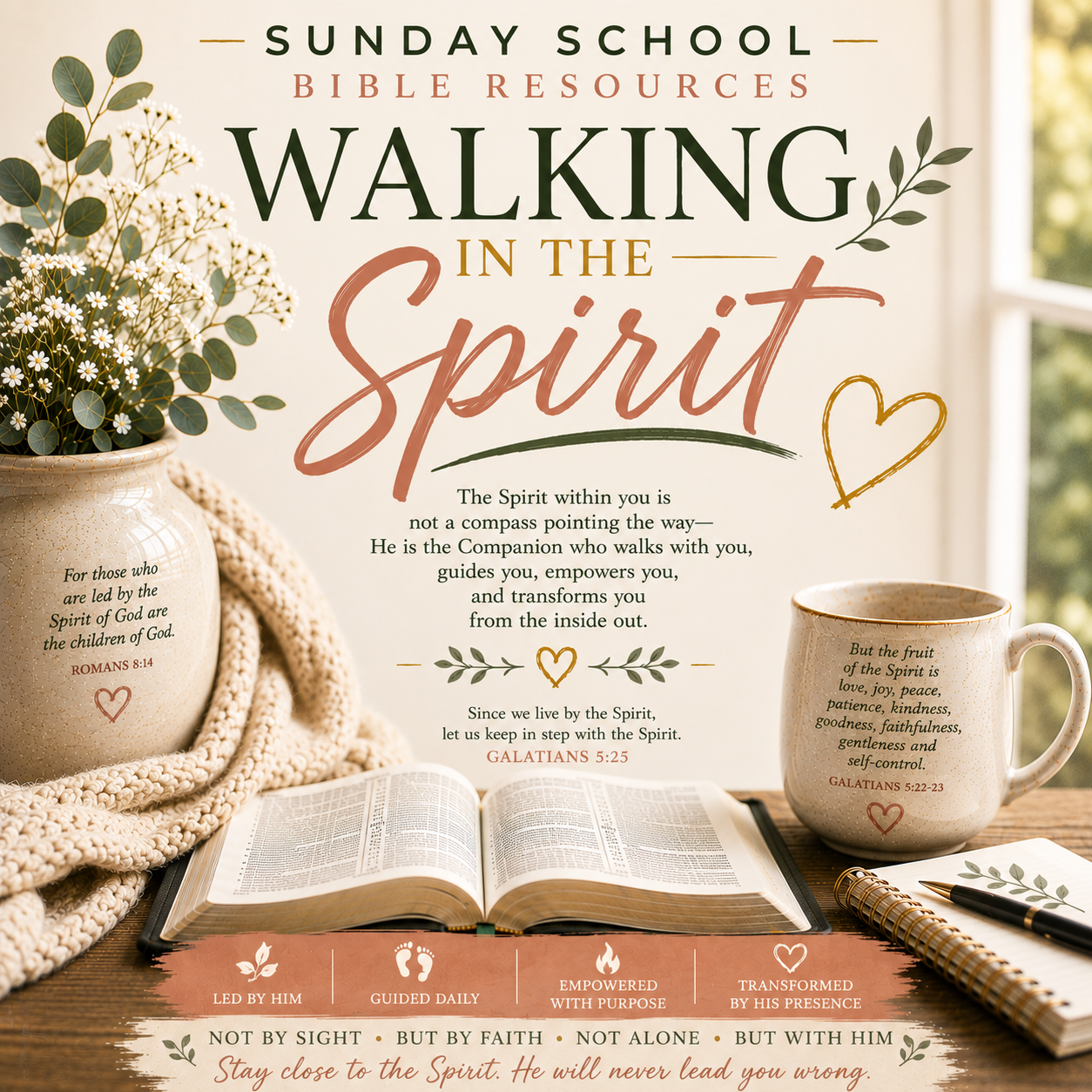 Walking in the Spirit | Galatians 5 | Sunday School Bible Lesson PDF