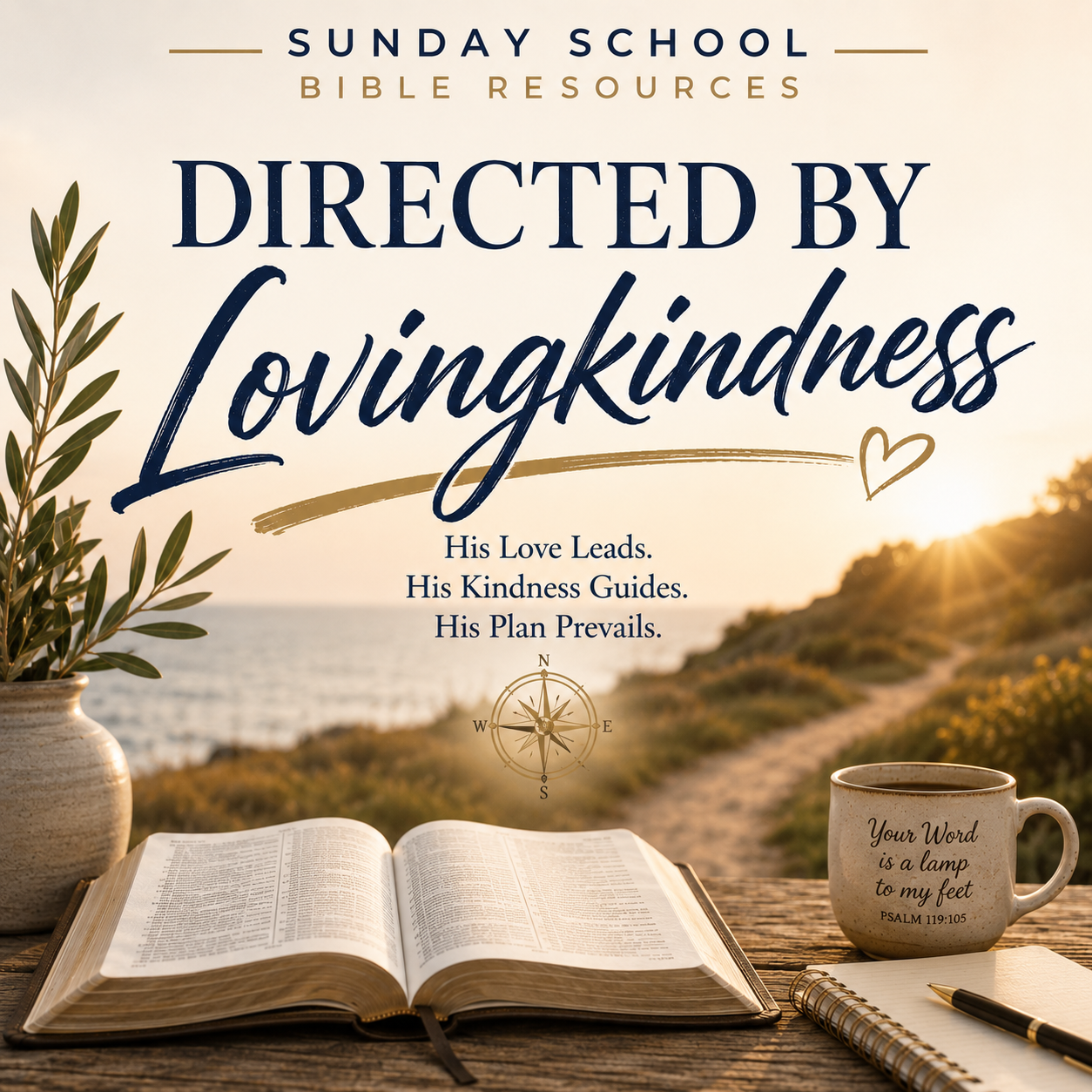 Directed by Lovingkindness Sunday School Bible lesson PDF exploring God’s steadfast love, faithful guidance, biblical hesed, and practical Christian living
