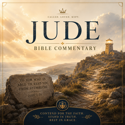 Jude Bible Commentary PDF featuring a verse-by-verse New Testament study of biblical discernment, false teaching, contending for the faith, perseverance, mercy, and God’s keeping power.