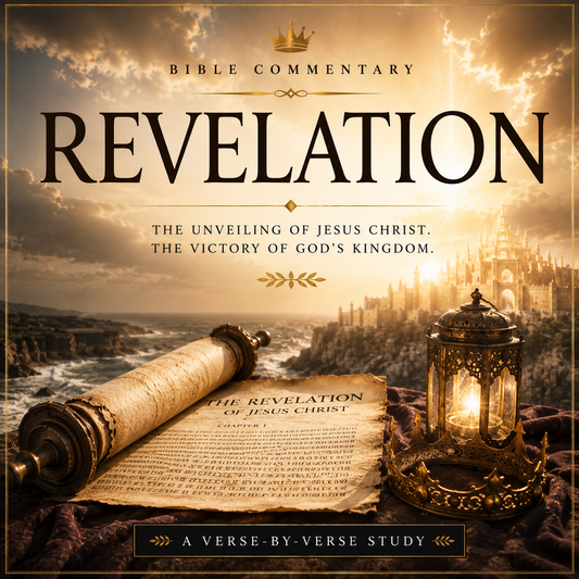 Revelation Bible Commentary PDF featuring a New Testament study of the seven churches, biblical prophecy, Christ’s victory, spiritual warfare, judgment, the Second Coming, and the new heaven and new earth.
